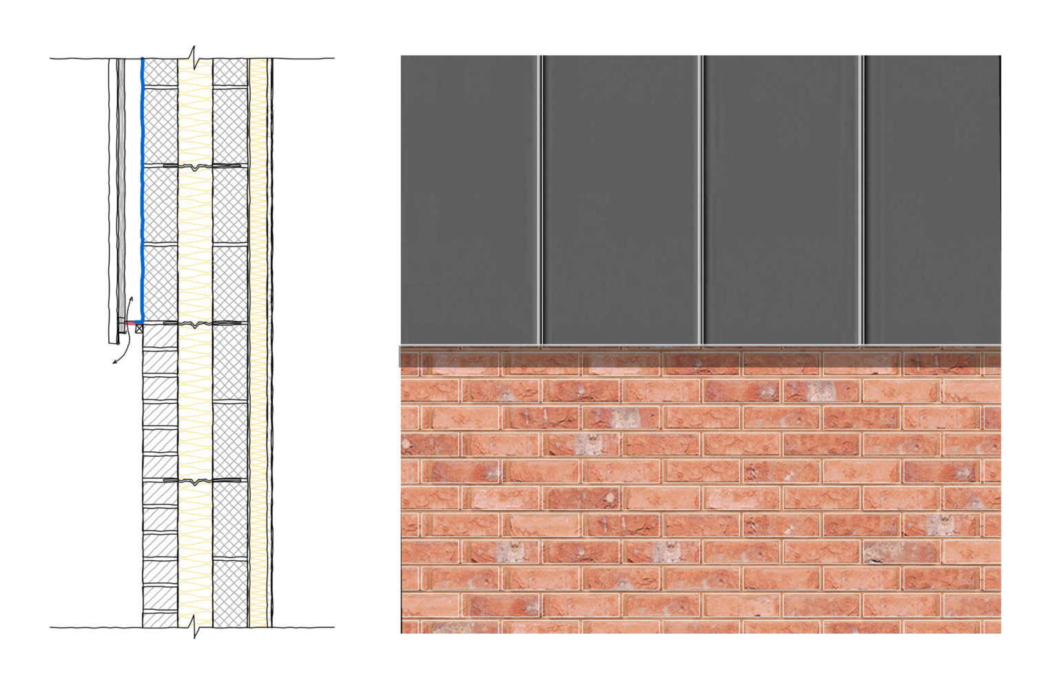 Technical Details: How to Transition From Rainscreen Cladding to Brick