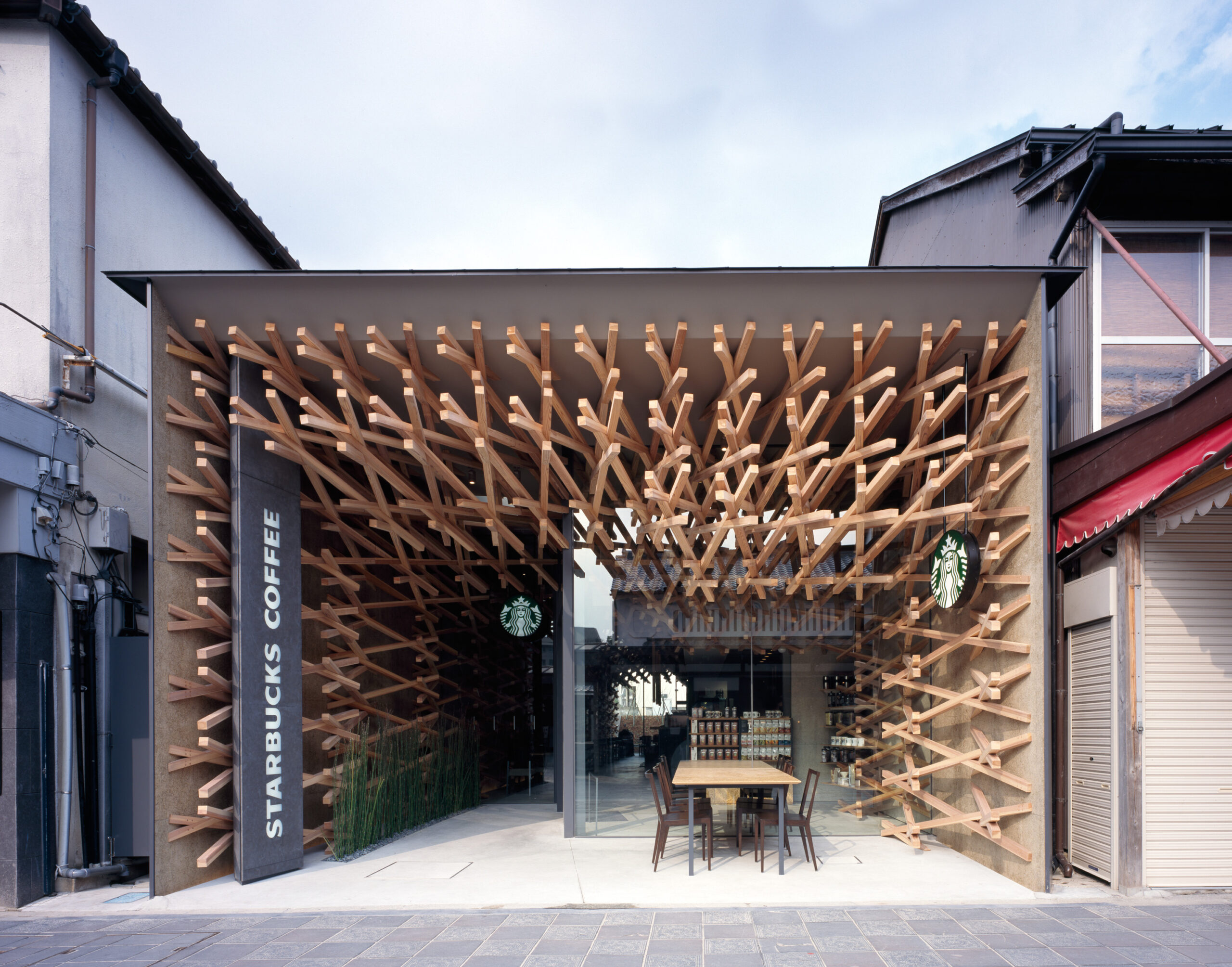 Starbucks Coffee at Dazaifutenmangu Omotesando Dazaifu, Japan by Kengo Kuma and Associates