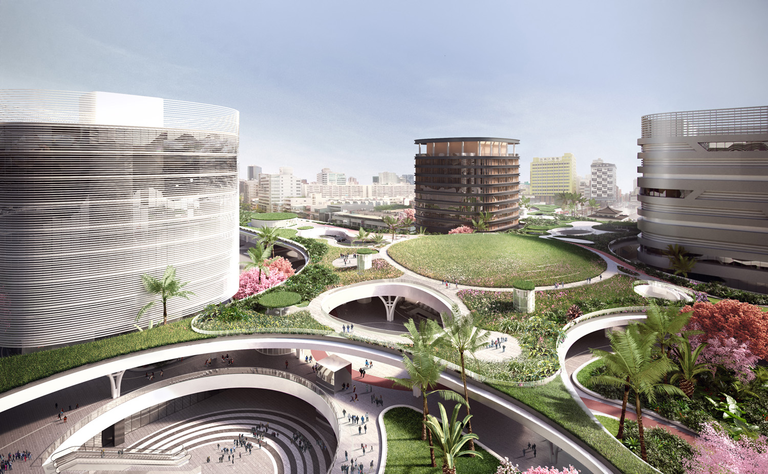 Mecanoo_Kaohsiung_Station_View_from_tower-architizer
