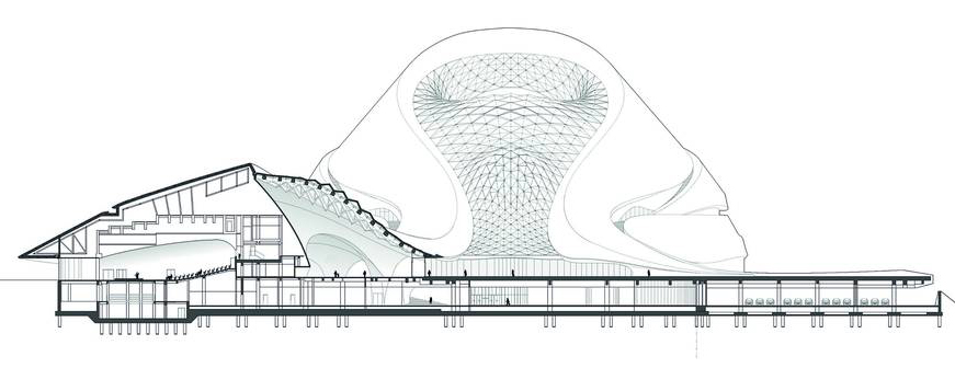 Harbin Opera House by MAD elevation drawing architectural