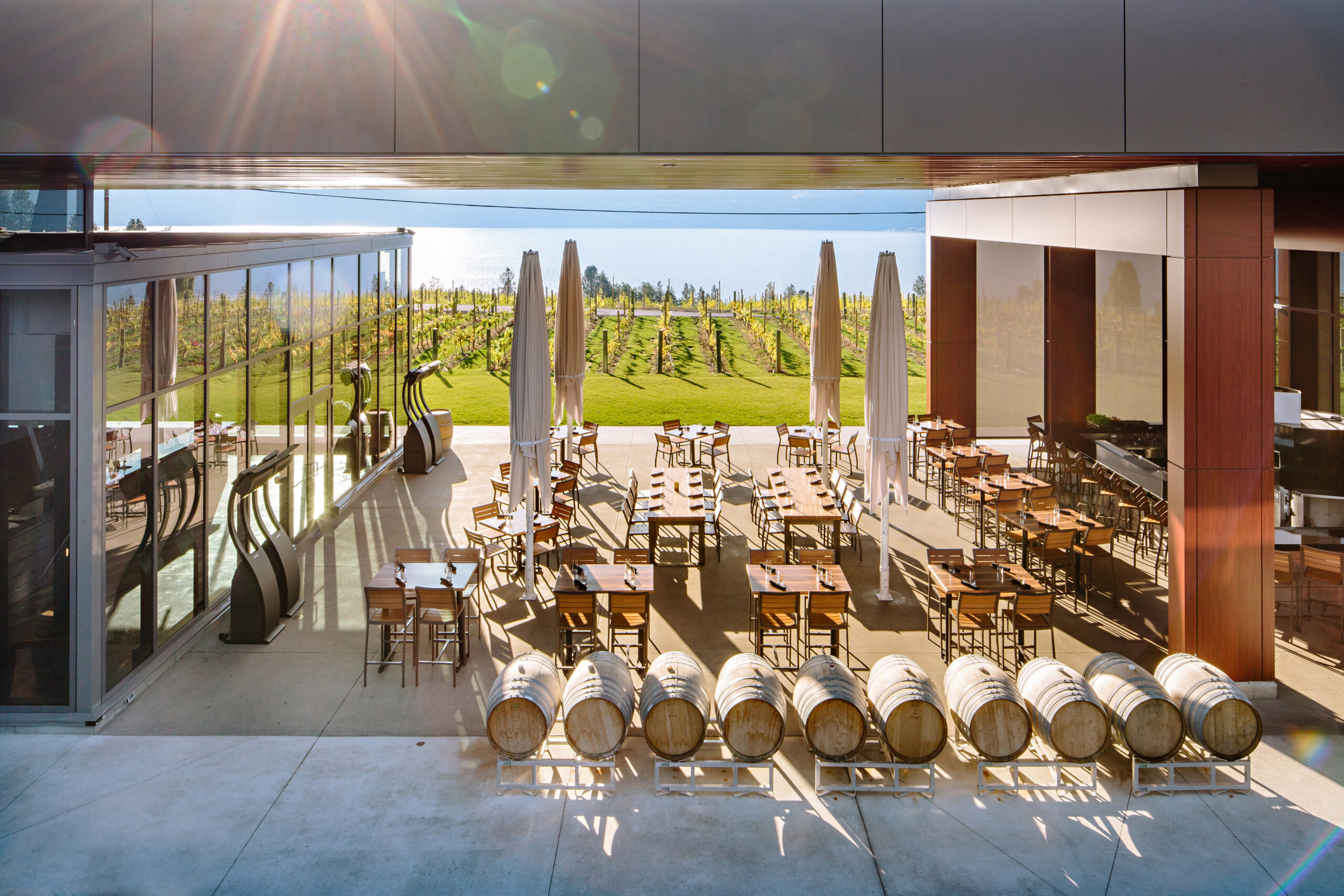 50th Parallel Estate Winery, Lake Country, Canada by SAHURI + Partners Architecture Inc.