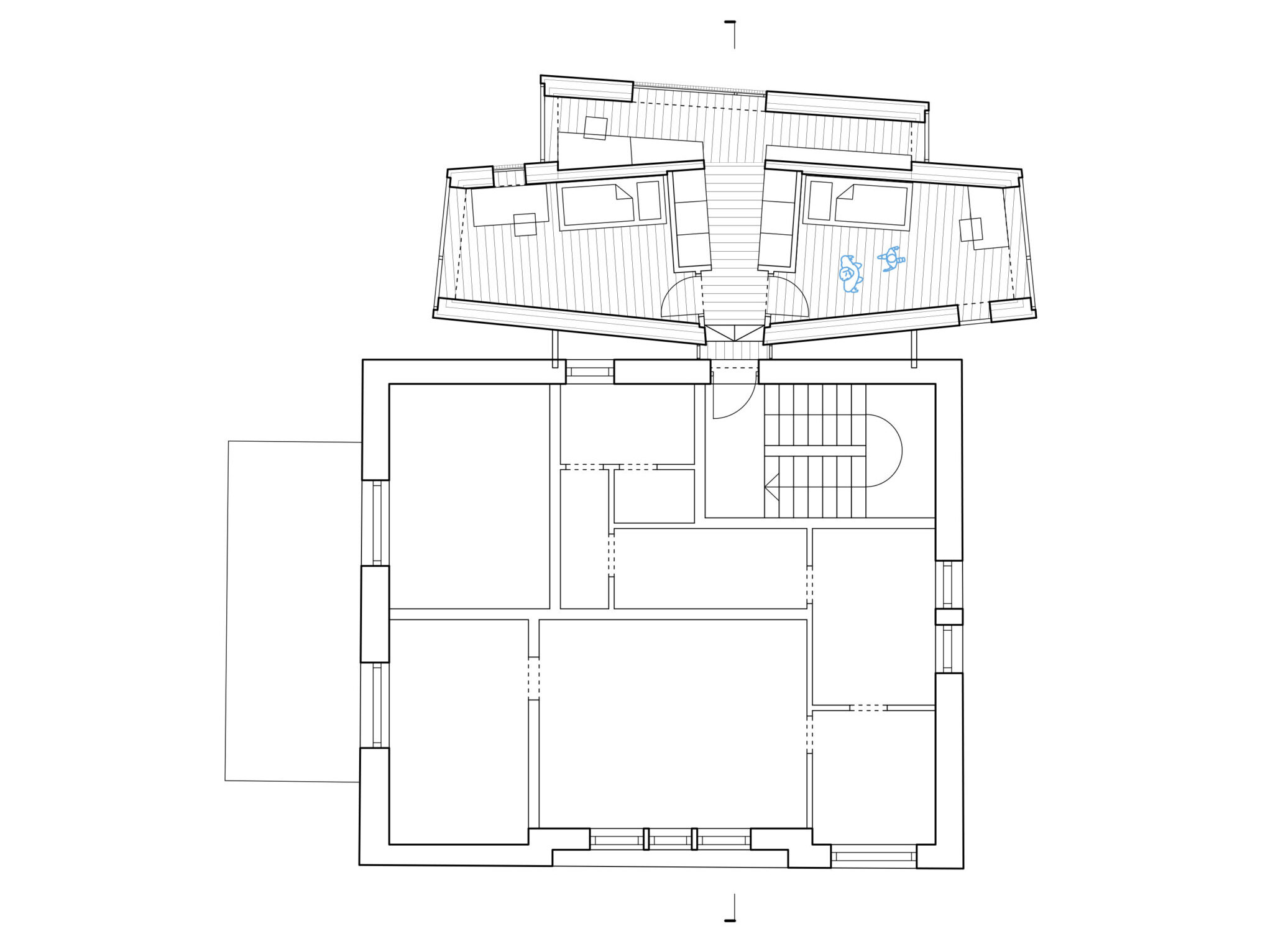 Ampliación de madera a casa existente.