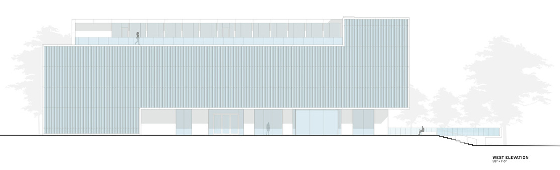 Vol Walker Hall and the Steven L. Anderson Design Center by Marlon Blackwell Architect elevation drawing architectural