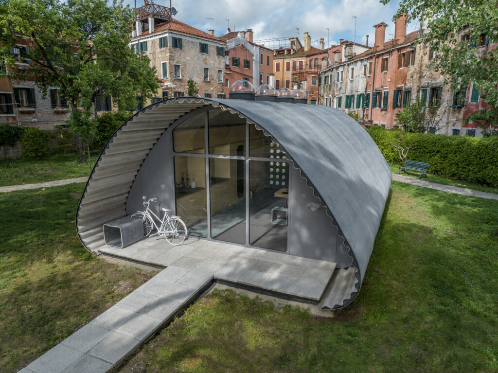 Prototype of dwelling from Norman Foster's Essential Homes modular system
