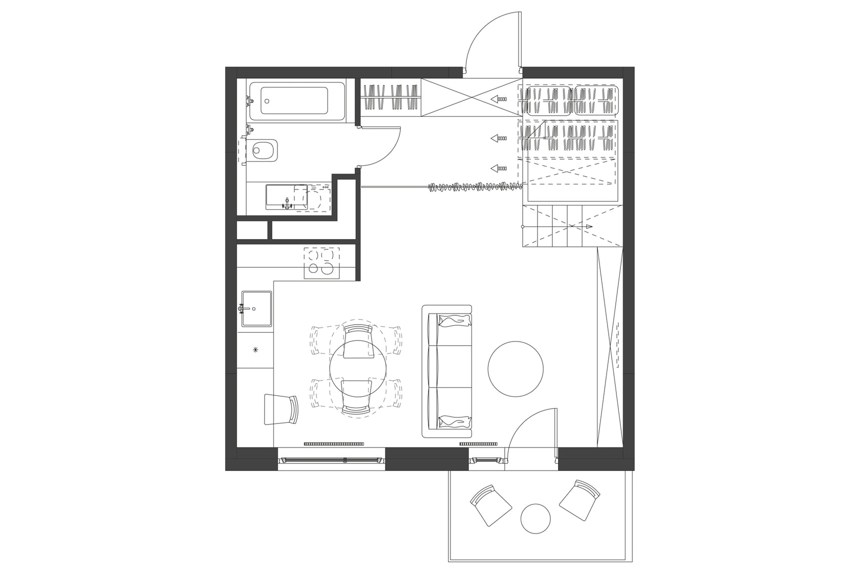 Small Apartment Design Plan   22 6 