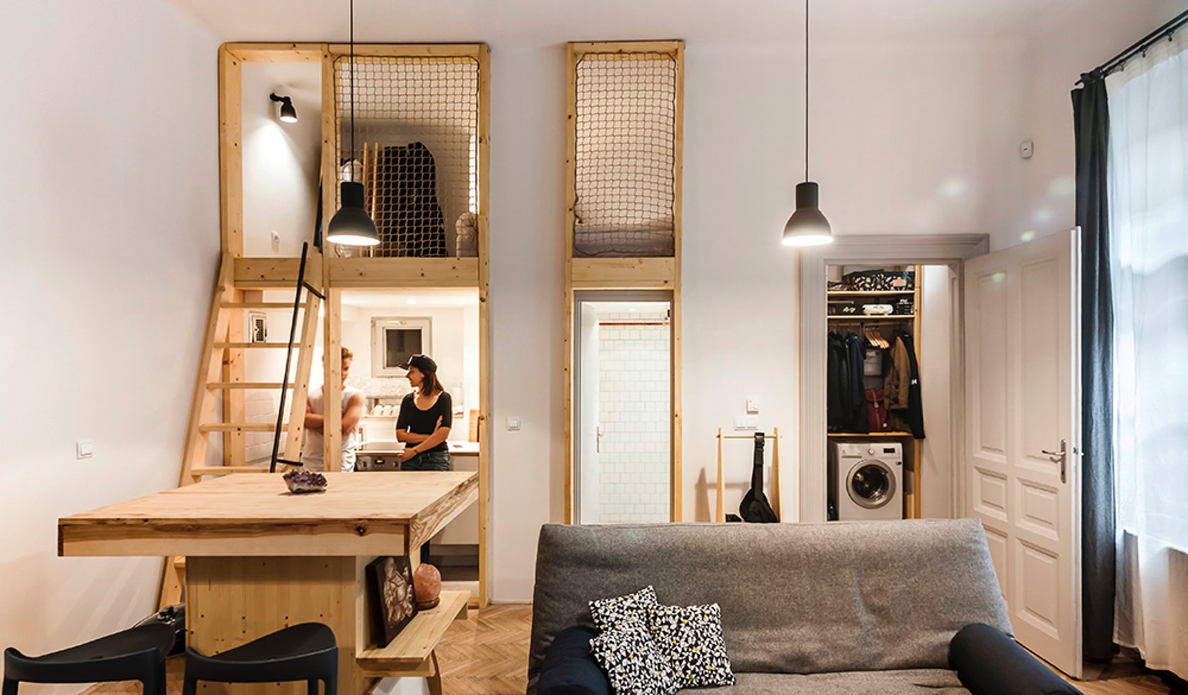 Micro Apartment with Space-Saving Furniture by A Little Design