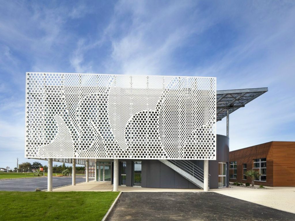 solid surface cladding, Beneteau Headquarters by PAD