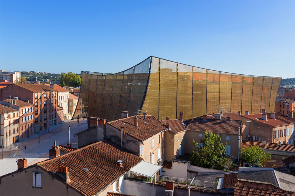 metal mesh, Dominique Perrault Architecture
