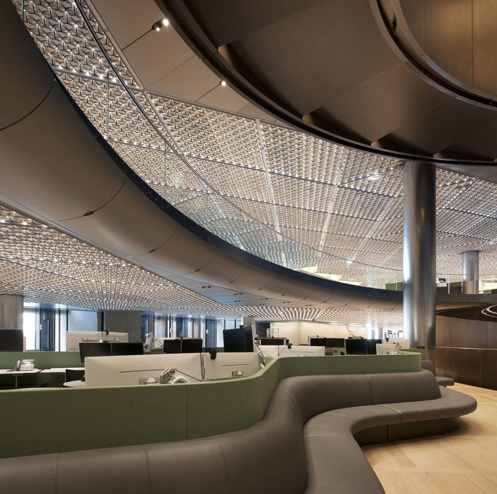 suspended ceiling, Bloomberg HQ by Foster + Partners