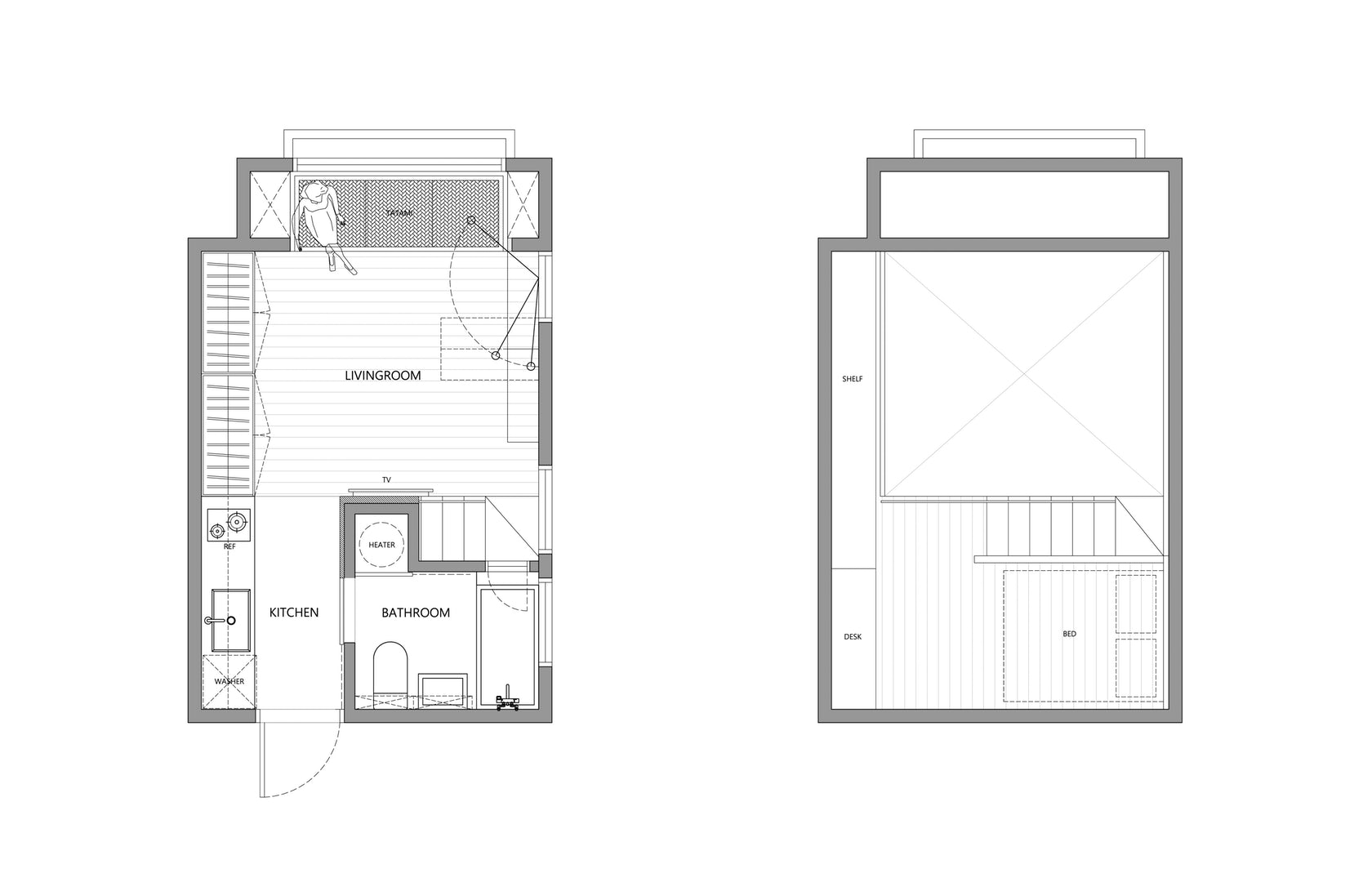 tiny taiwanese apartment for young people