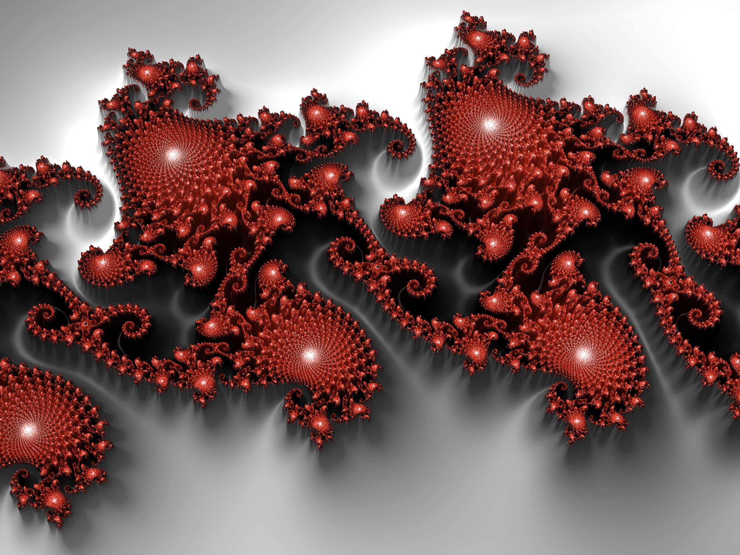 3D version of the Maldelbrot set plot "Map 44" From the Book "the Beauty of Fractals.