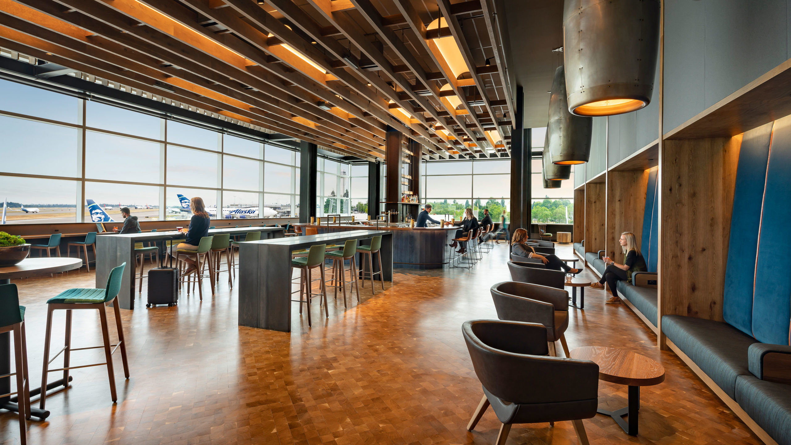 Alaska Airlines Flagship Lounge by GRAHAM BABA ARCHITECTS, Seattle transport interiors