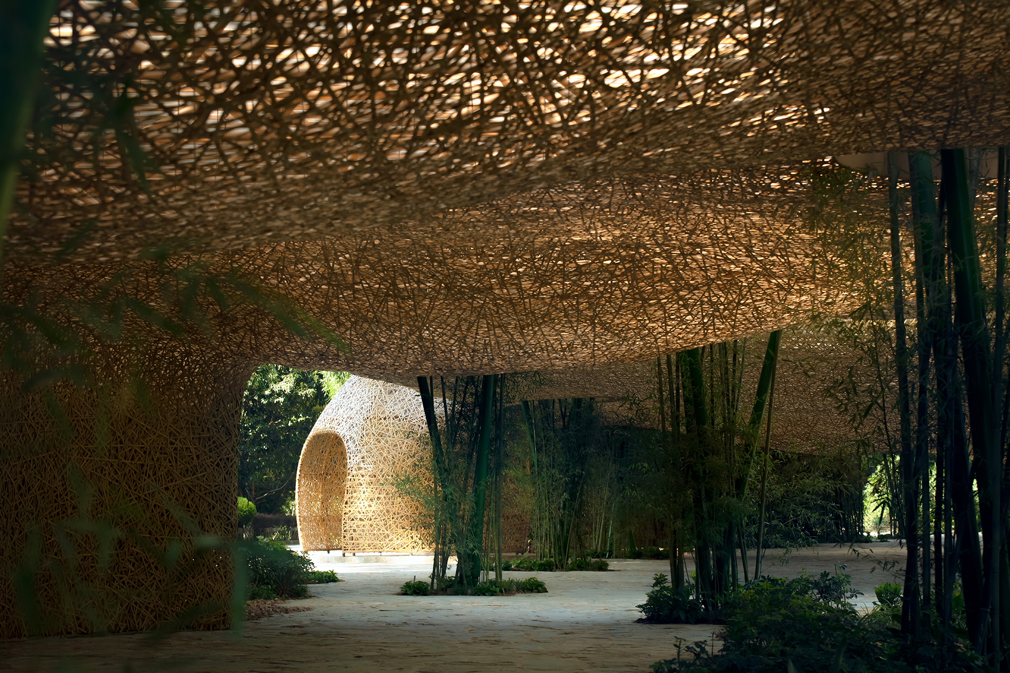 Bamboo Bamboo, Canopy and Pavilions, Impression Sanjie Liu by LLLab. Guilin, China. Photography by Arch-Exist Photography bamboo construction digital technologies