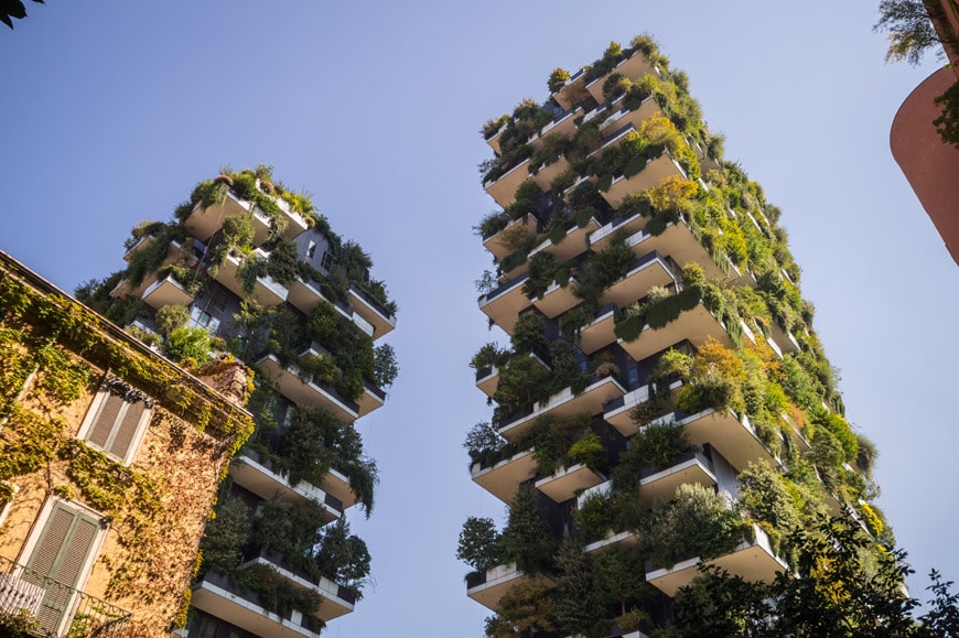 Bosco Verticale greenwashed rendering urban forest