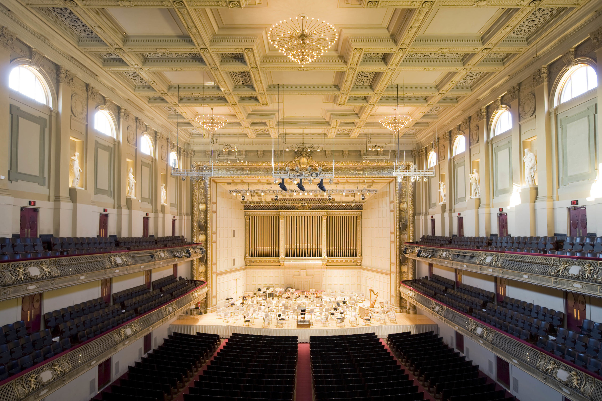 performance arts venues Boston Symphony Hall by McKim, Mead and White and renovated by Ann Beha Architects, Boston, MA, United States