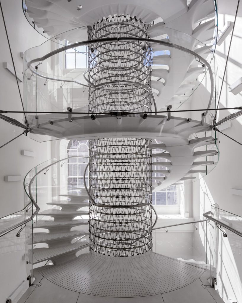 Stairs and railings, The Miles Stair by Eva Jiricna Architects 