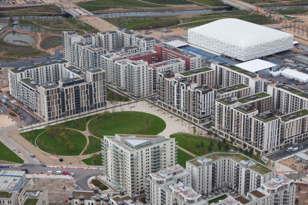 olympic village East Village aerial view