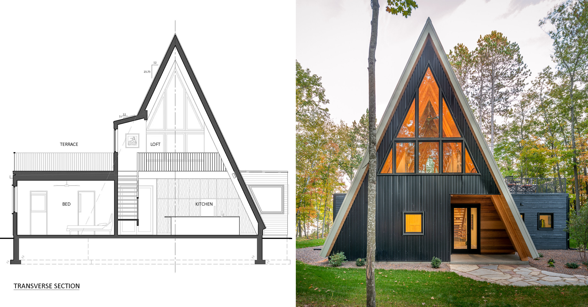 architectural-drawings-a-frame-homes-in-section-architizer-journal