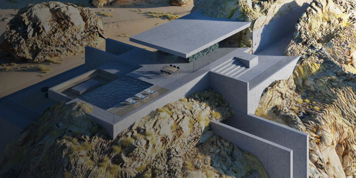 This UltraMinimalist Concrete Residence Is Carved Into Solid Rock