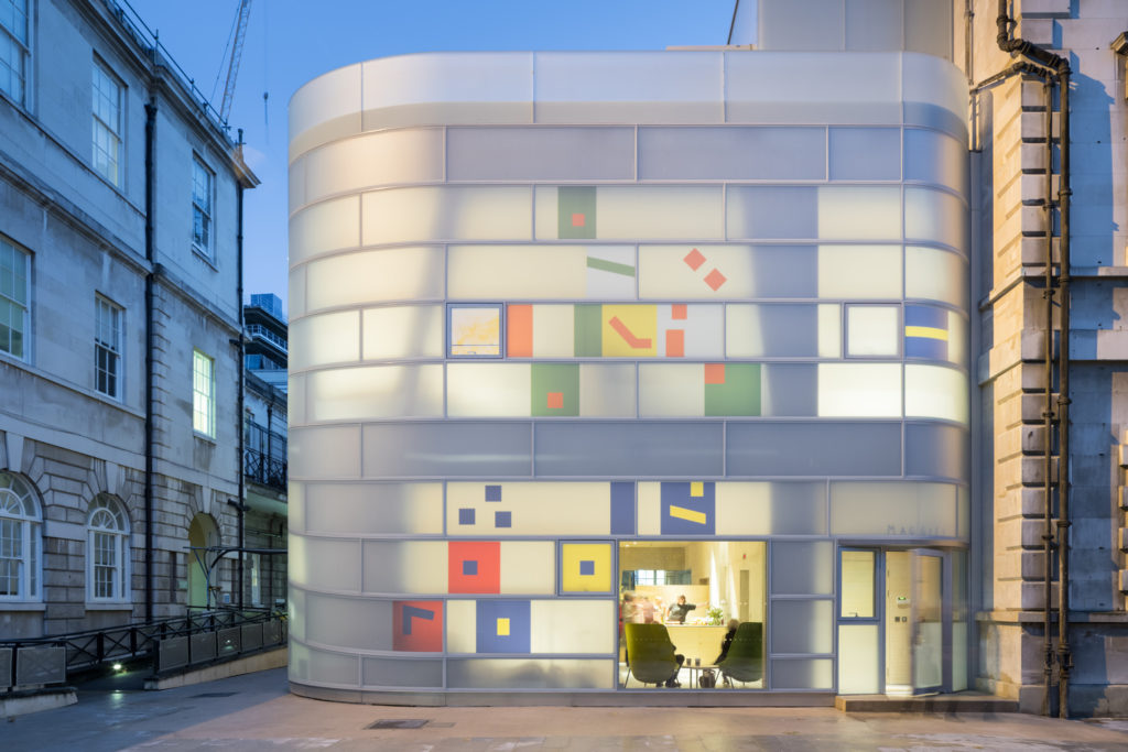 translucent glass, Maggie's Centre Barts by Steven Holl Architects
