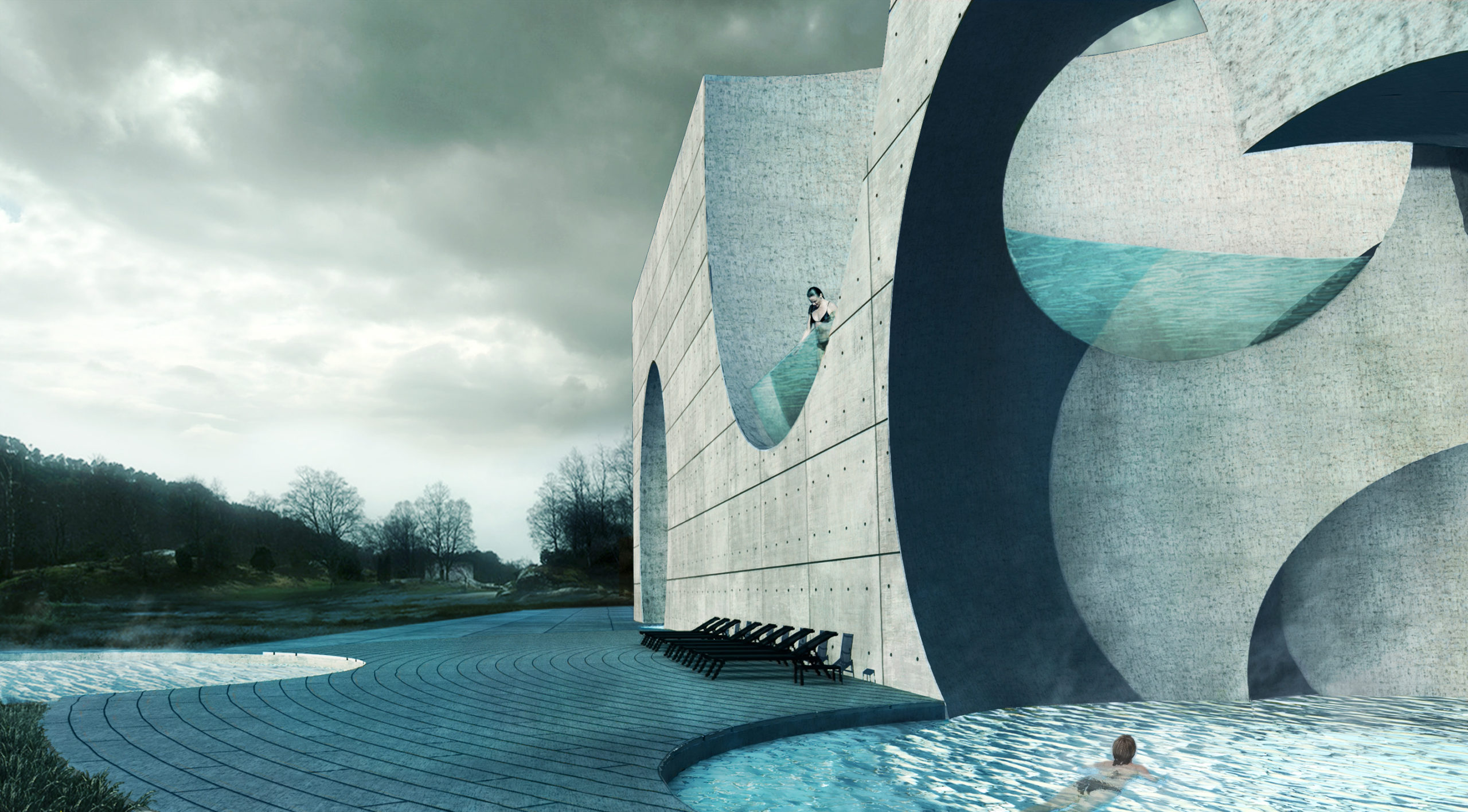 spa architecture Liepaja Thermal Bath by Steven Christensen Architecture, Liepaja, Latvia