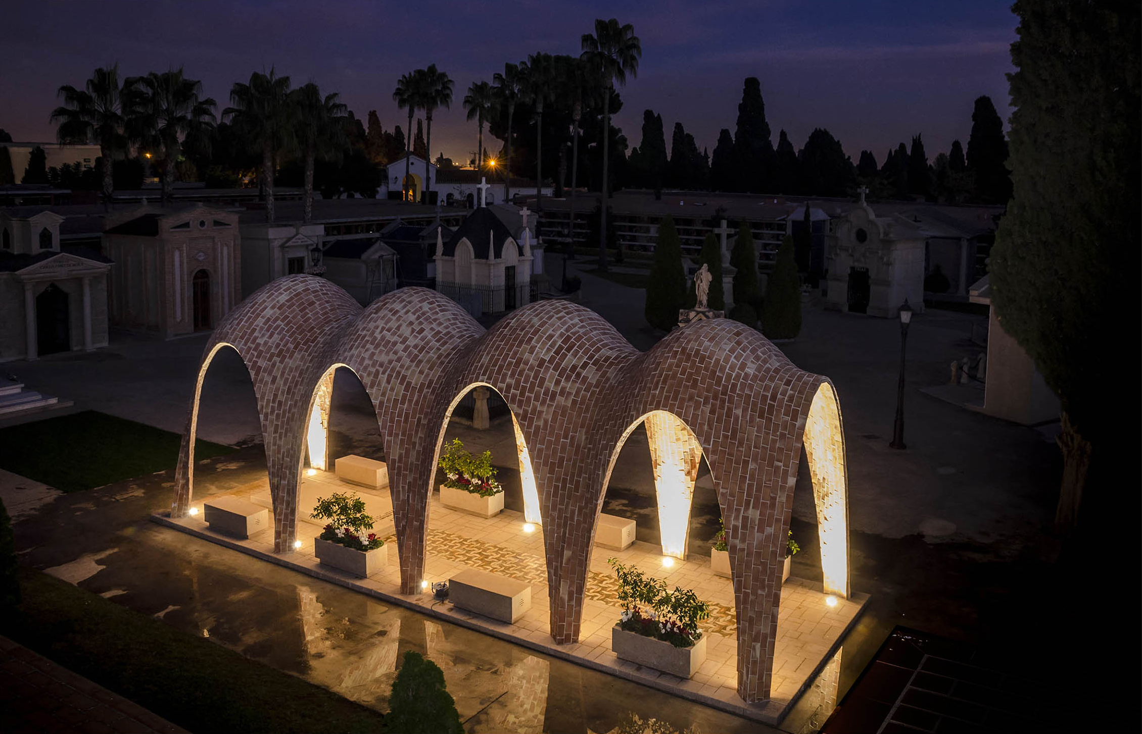 ceramic vaults Mortuary Chapel for the Soriano Manzanet Family by Vegas&Mileto Architects, Vila-real, Spain