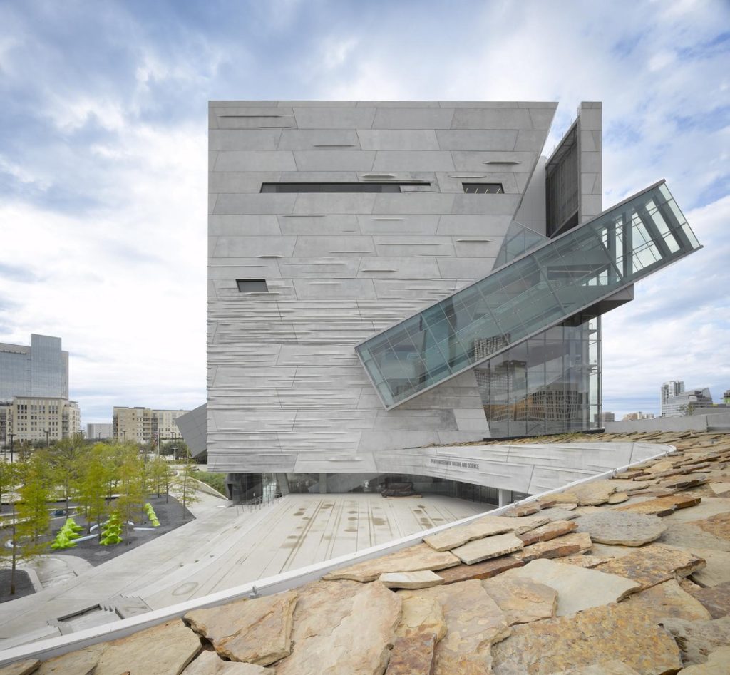 textured concrete, Perot Museum of Nature and Science by Morphosis Architects