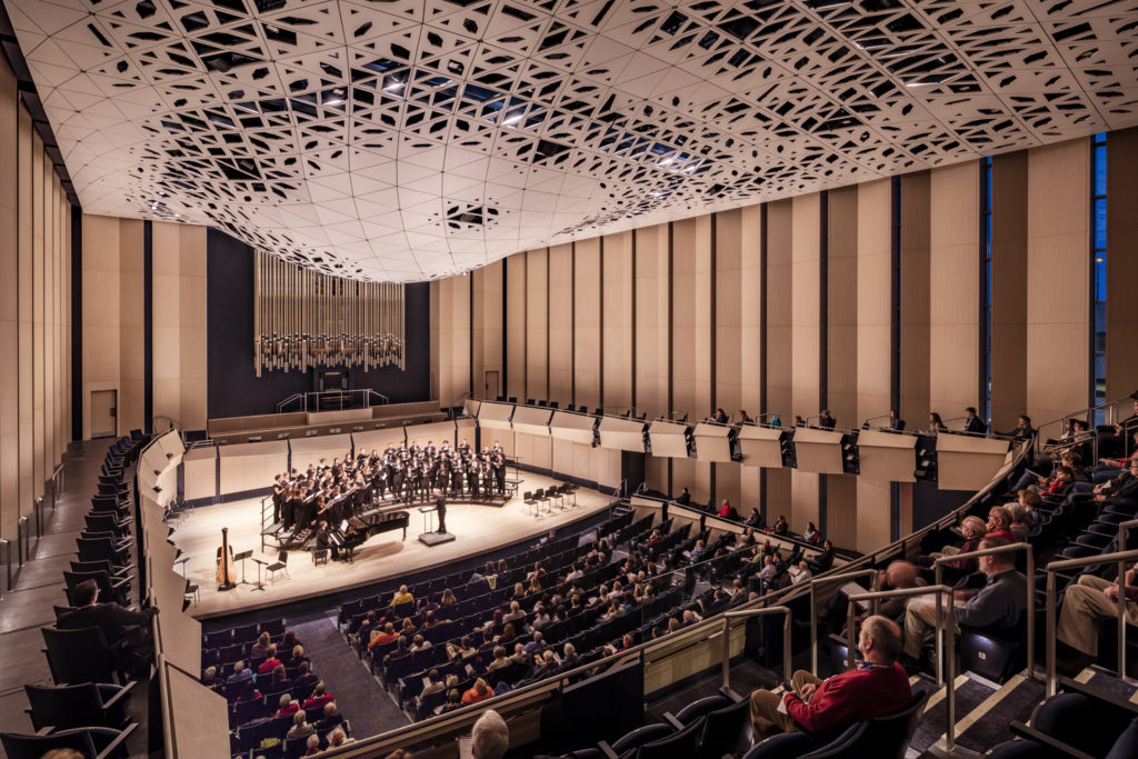 acoustic, Voxman Music Building by LMN Architects