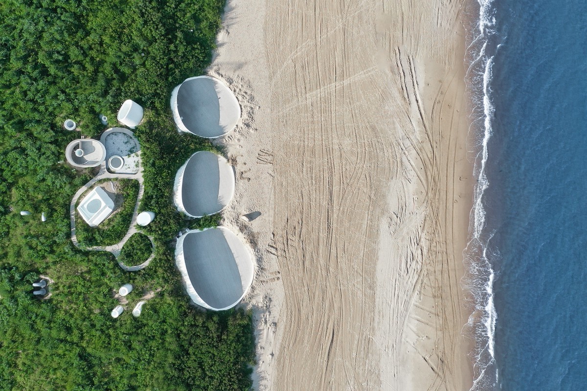 UCCA Dune Art Museum by OPEN Architecture seen from above