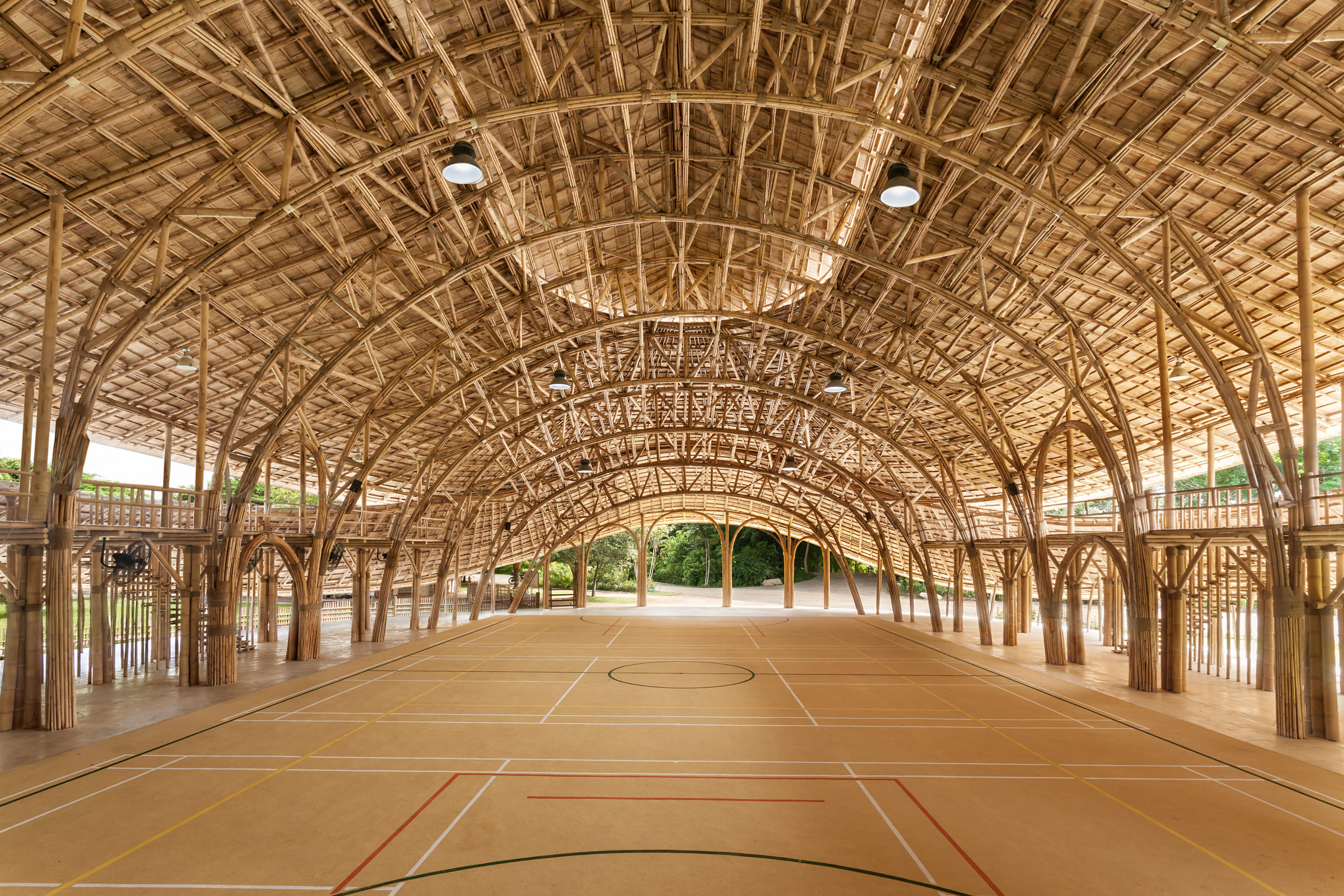 bamboo sports hall_interior
