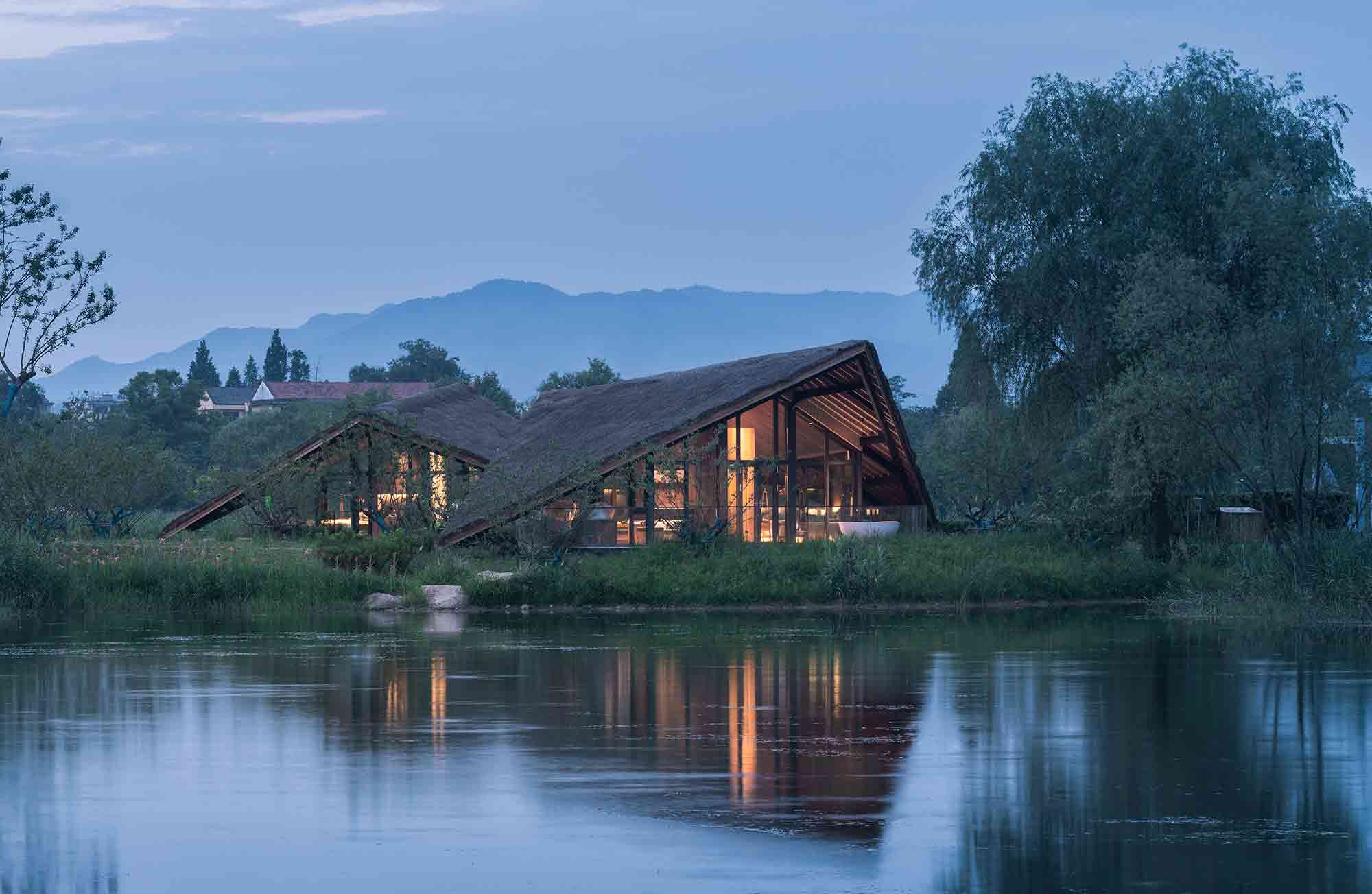 Fuyang Yangbei Lake Wetland Ecological Hotel by Shulin Architectural Design