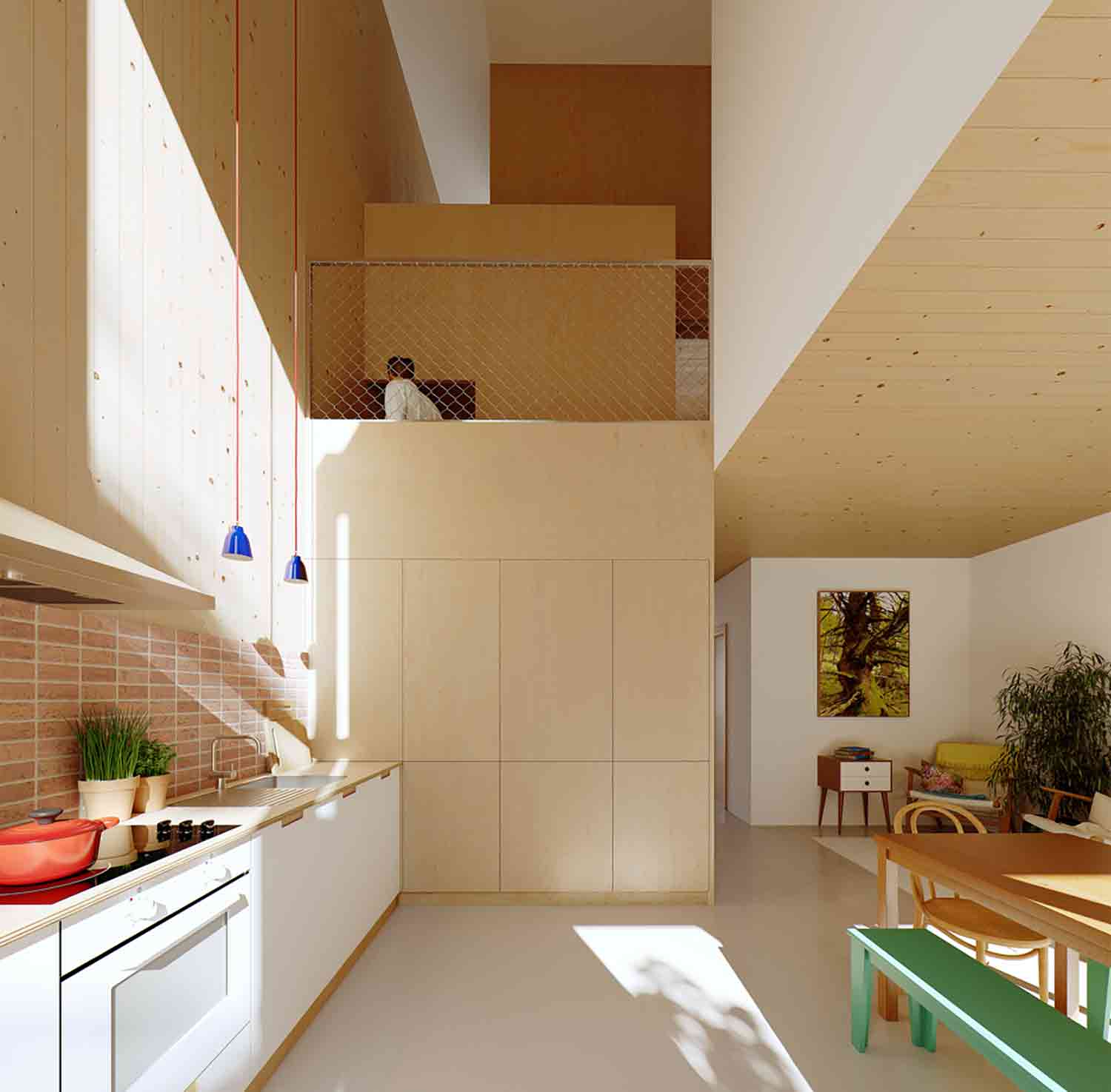 Piiri wooden housing block by Tommila Architects
