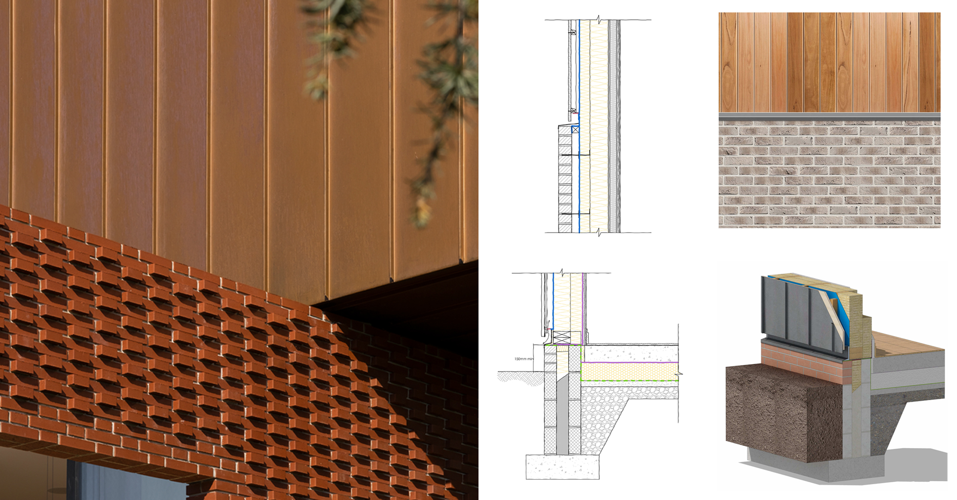 Technical Details How to Transition From Rainscreen Cladding to Brick