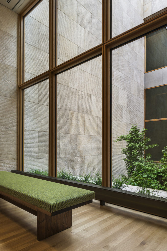 limestone cladding, The Barnes Foundation by Tod williams + Billie Tsien Architects