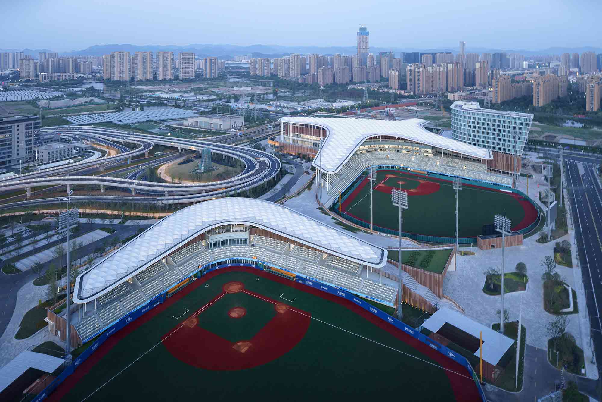 The Hangzhou Asian Game Baseball and Softball Sports Cultural Center by The Architectural Design & Research Institute of Zhejiang University Co., Ltd.(UAD)